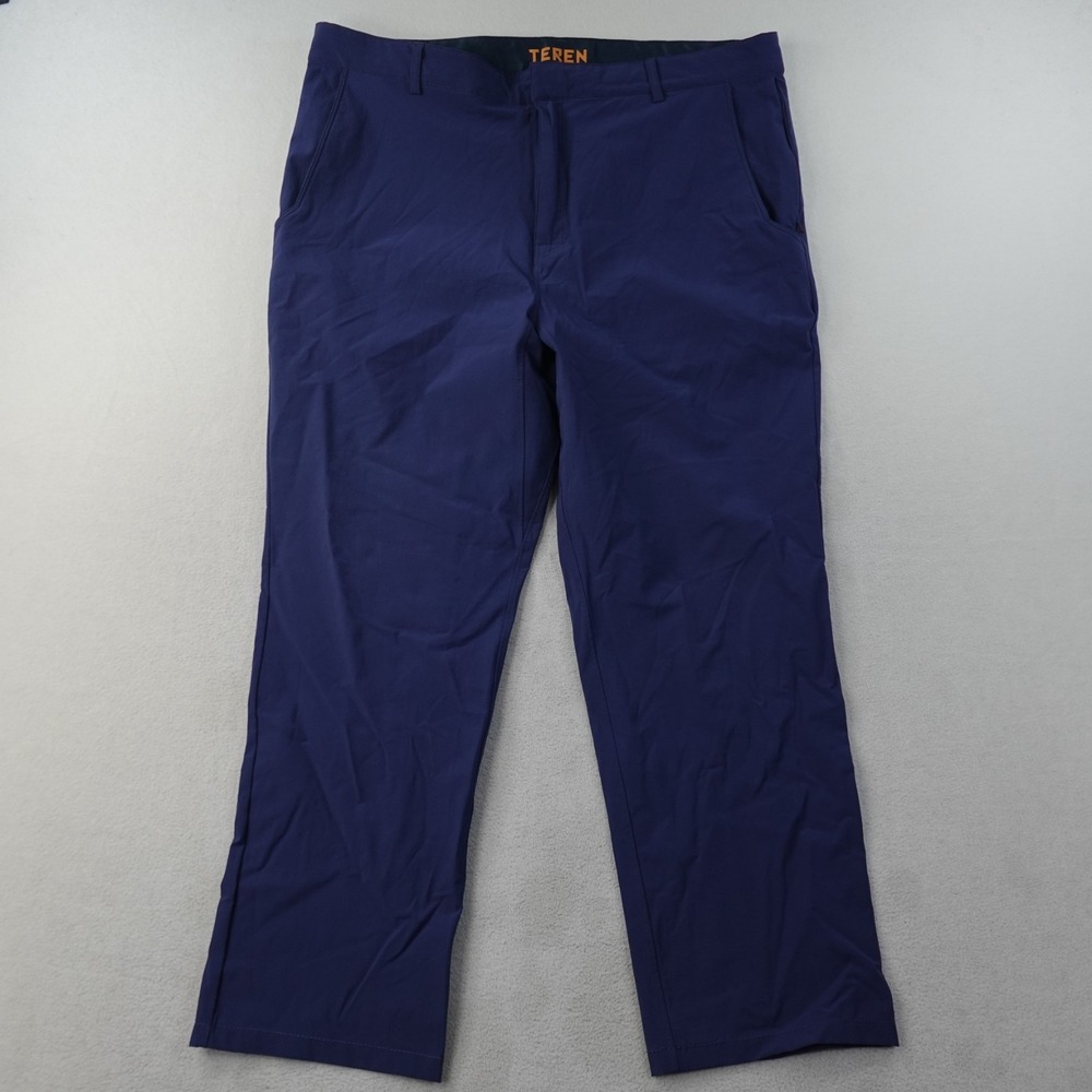 TEREN Pants Mens 36x26 Blue Stretch Travel Hiking Outdoor Performance Nylon